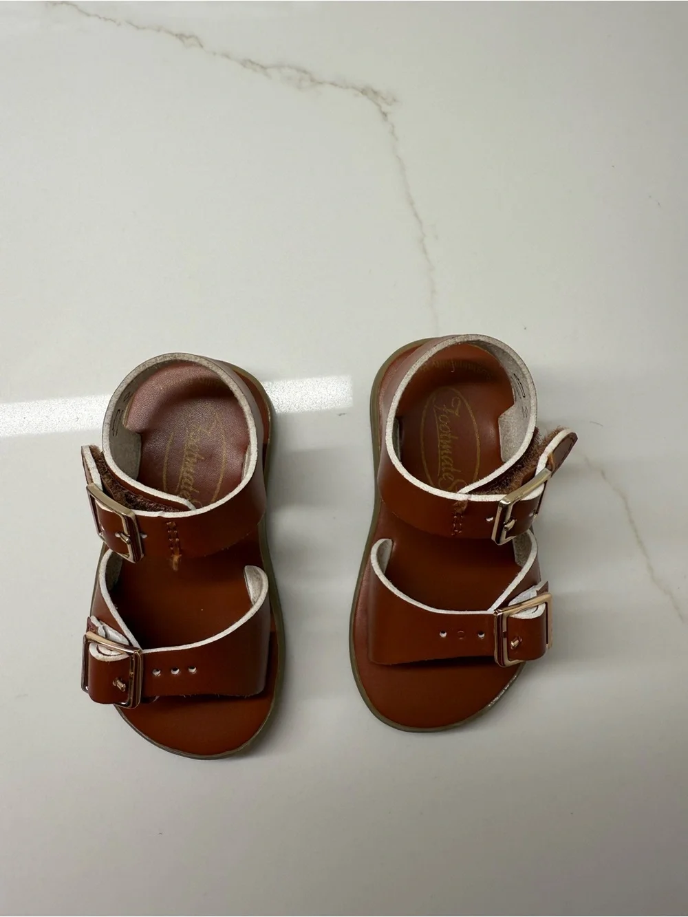 Footmates Brown Leather Buckle Sandals